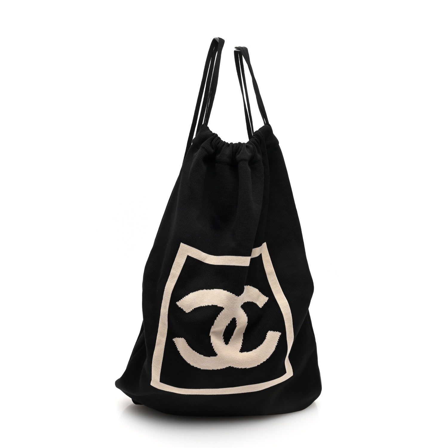 Chanel Cotton CC Drawstring Sport Line Backpack Black 1 of 9