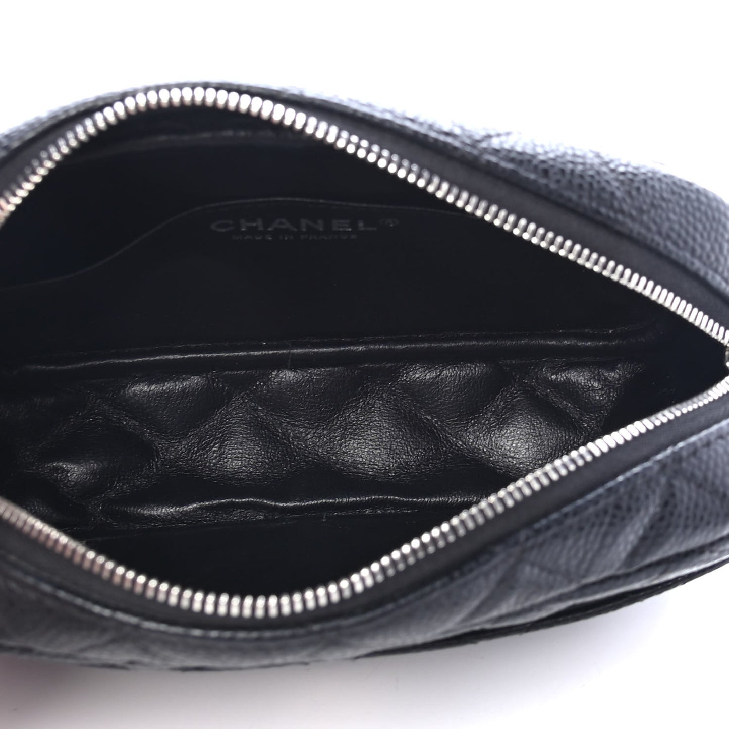 Caviar Quilted Camera Case Black