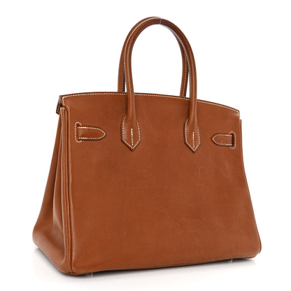 Hermes Natural Barenia Faubourg Birkin 30 Fauve 3 of 13