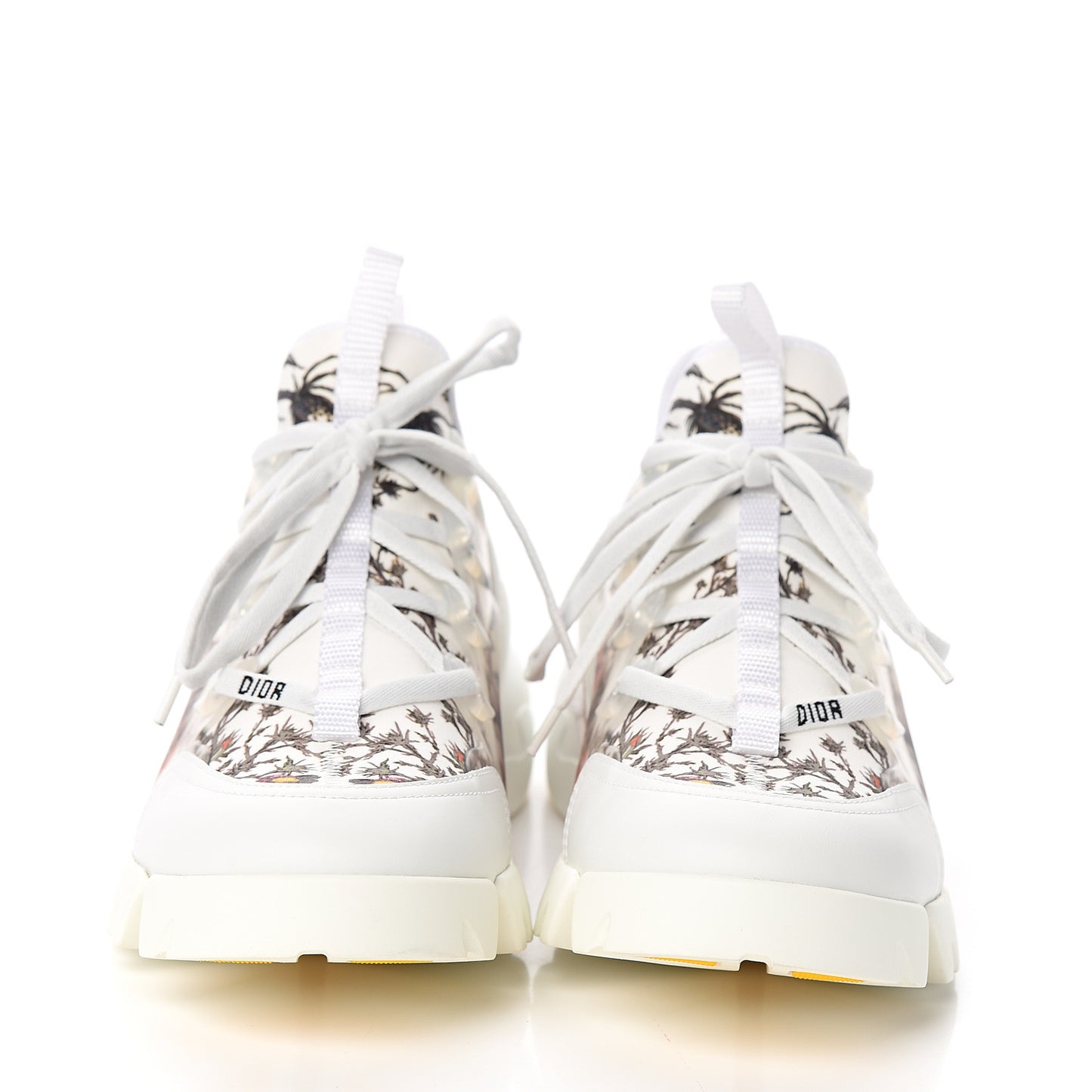 Neoprene Rubber Champetre Print Womens D-Connect Sneakers 39.5 White Multicolor