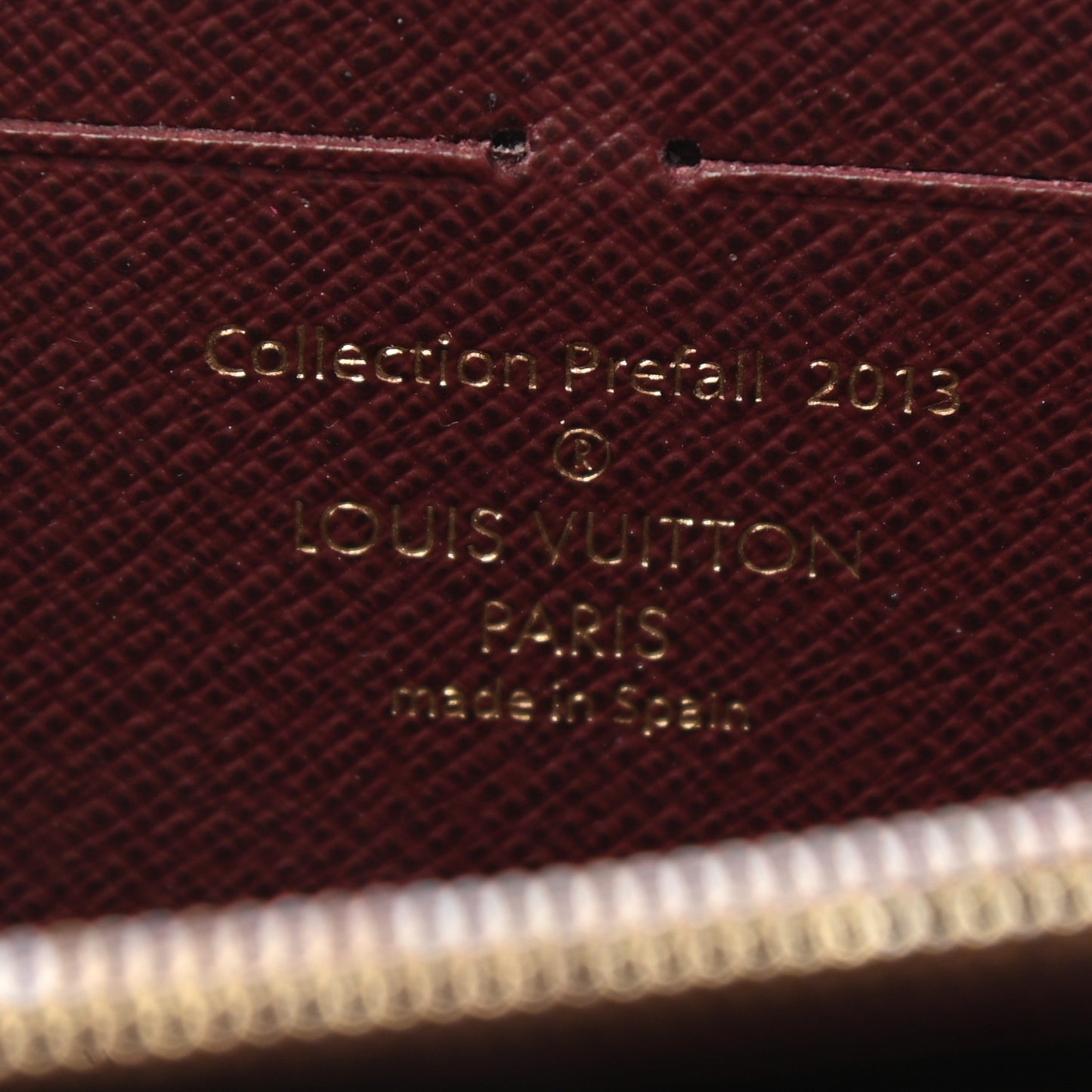 Damier Paillettes Zippy Wallet Red