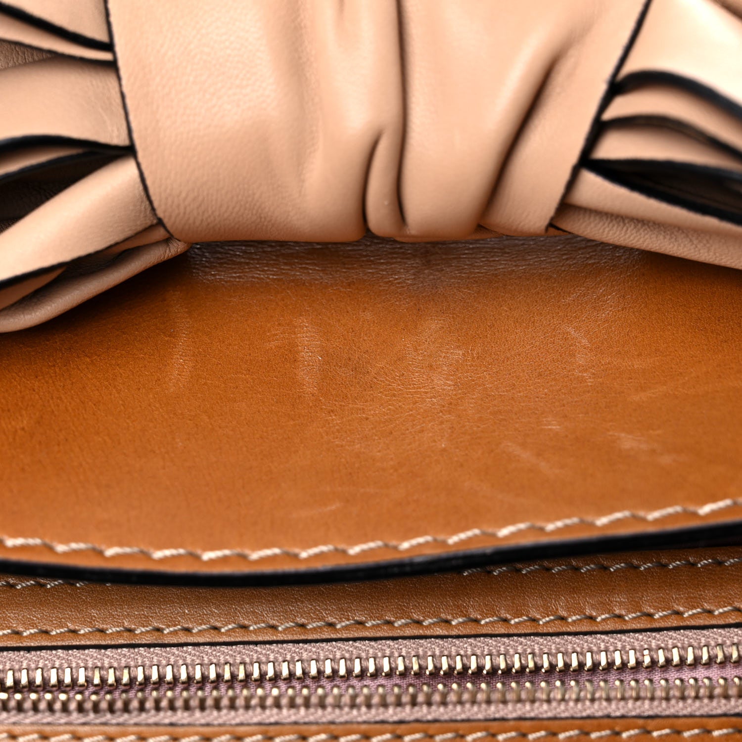 Valentino Garavani Nappa Large Aphrodite Bow Satchel Taupe 12 of 23