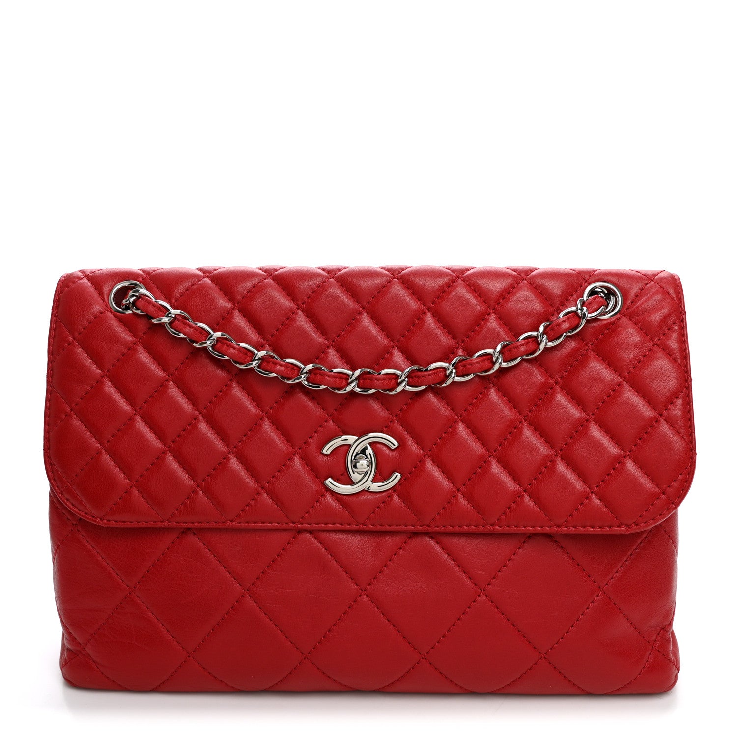 Chanel Calfskin Quilted In the Business Flap Bag Red 1 of 10