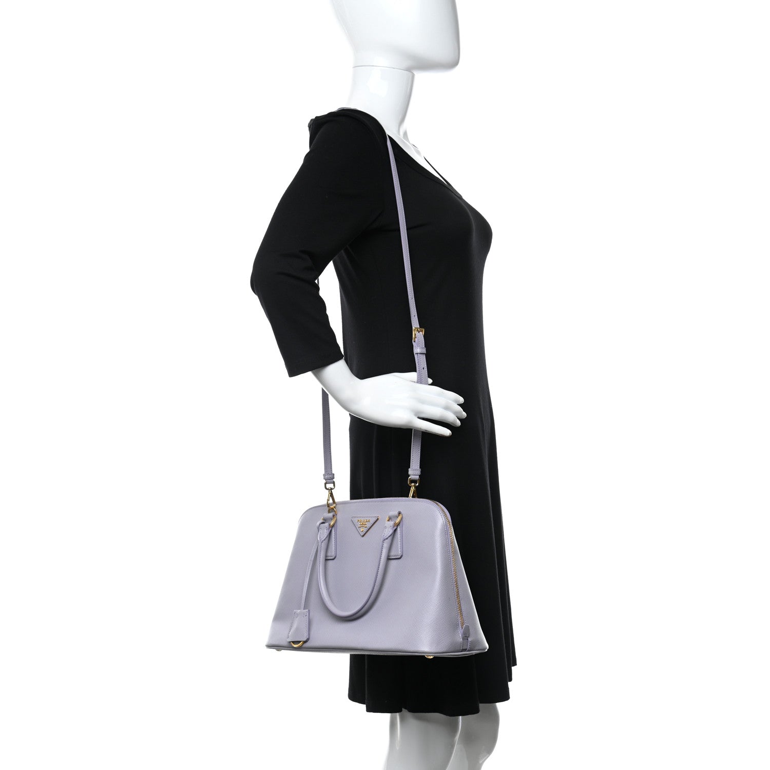 Prada Saffiano Lux Medium Promenade Tote Glicine 2 of 8