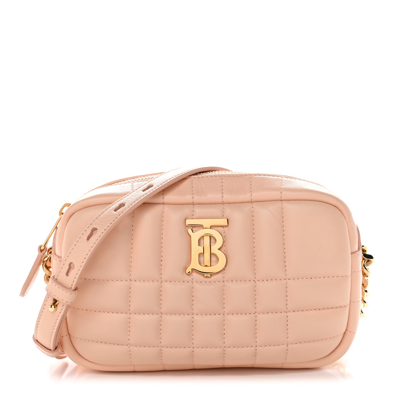 Burberry Lambskin Quilted Mini Lola Camera Bag Peach Pink 1 of 10
