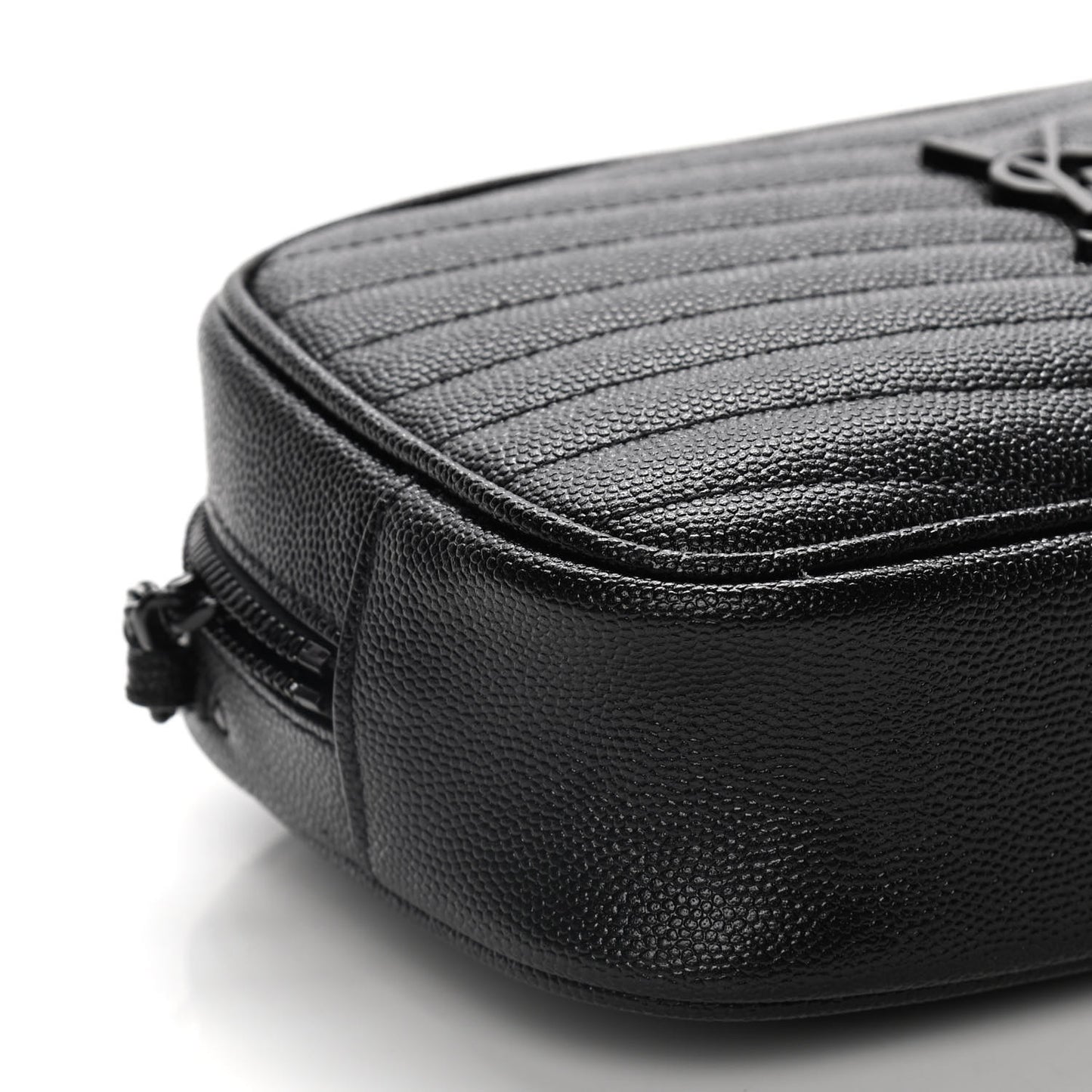 Grain De Poudre Matelasse Monogram Mini Lou Camera Bag Black