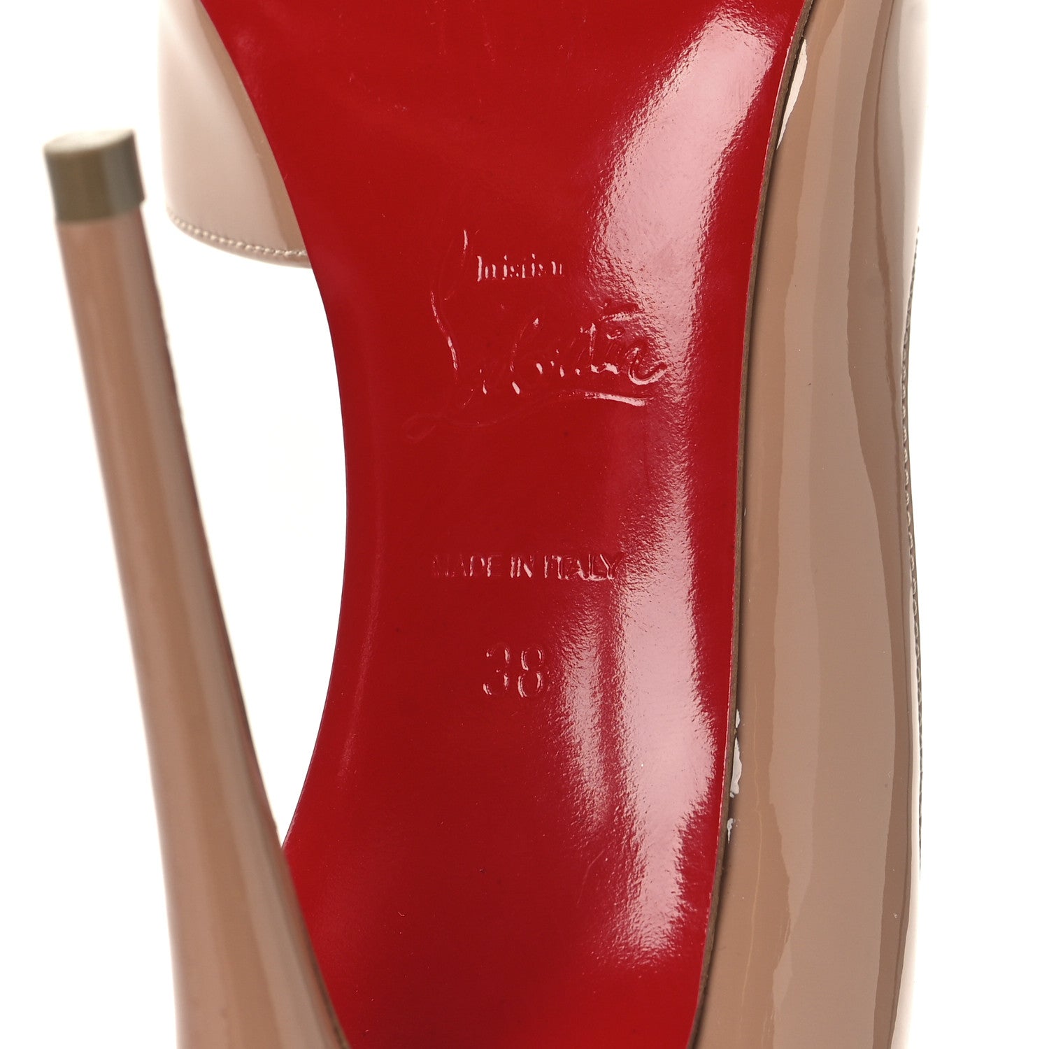 Christian Louboutin Patent Iriza 100 Pumps 38 Nude 7 of 8
