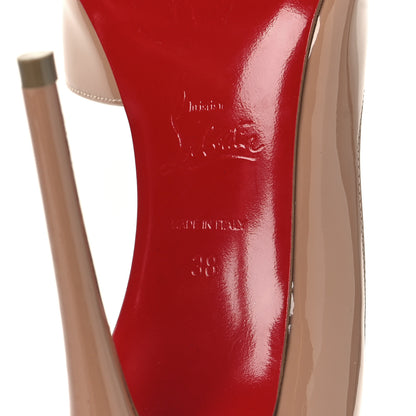 Christian Louboutin Patent Iriza 100 Pumps 38 Nude 7 of 8