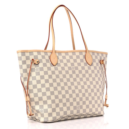 Louis Vuitton Damier Azur Neo Neverfull MM Rose Ballerine 4 of 9