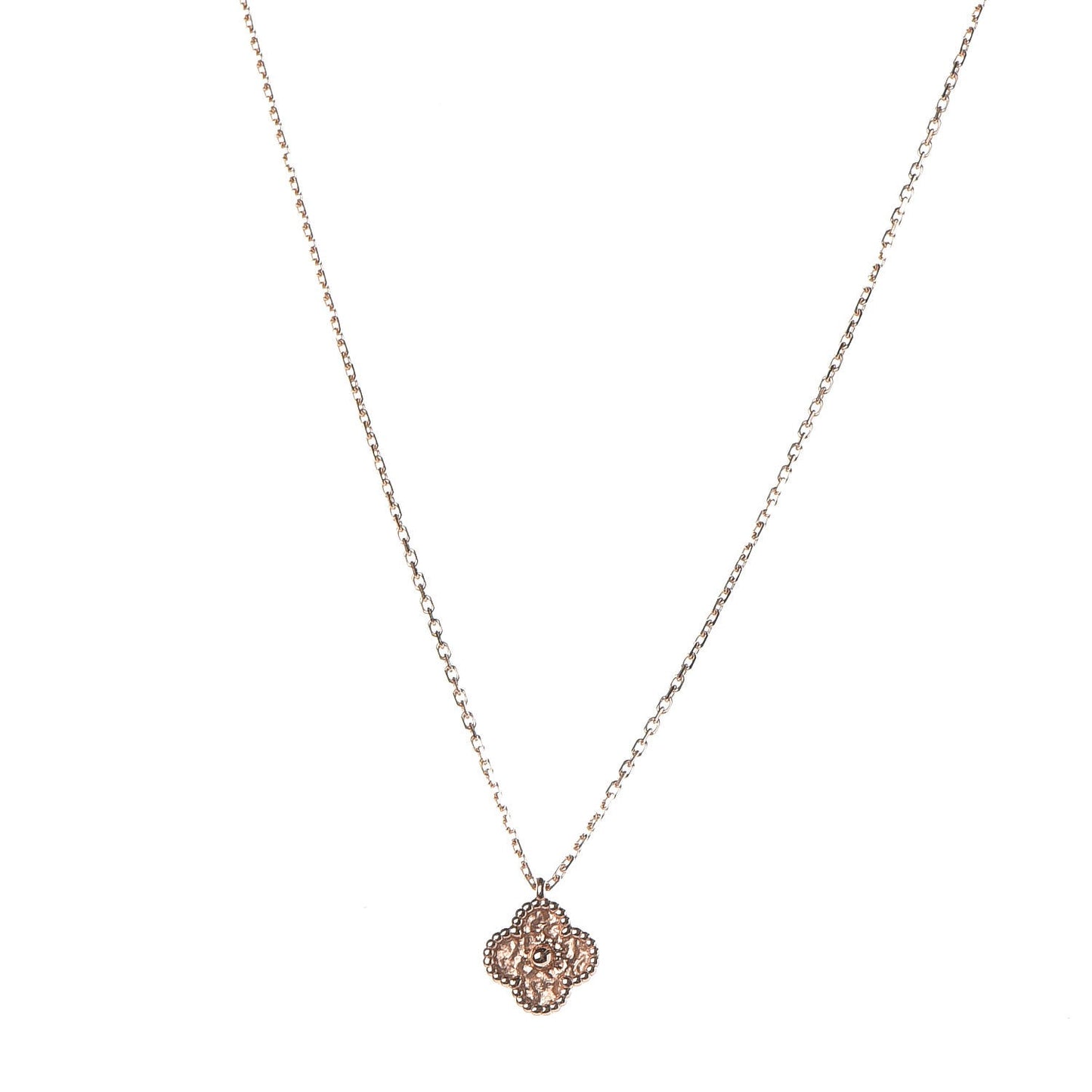 18K Rose Gold Sweet Alhambra Pendant Necklace