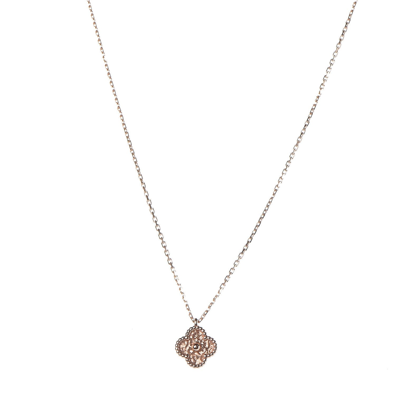 Van Cleef & Arpels 18K Rose Gold Sweet Alhambra Pendant Necklace 1 of 7
