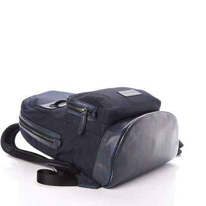 Burberry Nylon Printed Calfskin Marden Backpack Blue 4 of 8