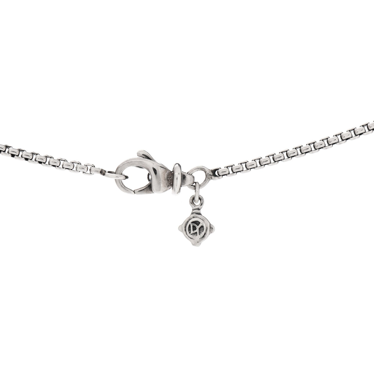 David Yurman Sterling Silver Cultured Pearl Diamond X Drop Pendant Necklace 4 of 6