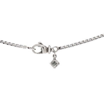 David Yurman Sterling Silver Cultured Pearl Diamond X Drop Pendant Necklace 4 of 6