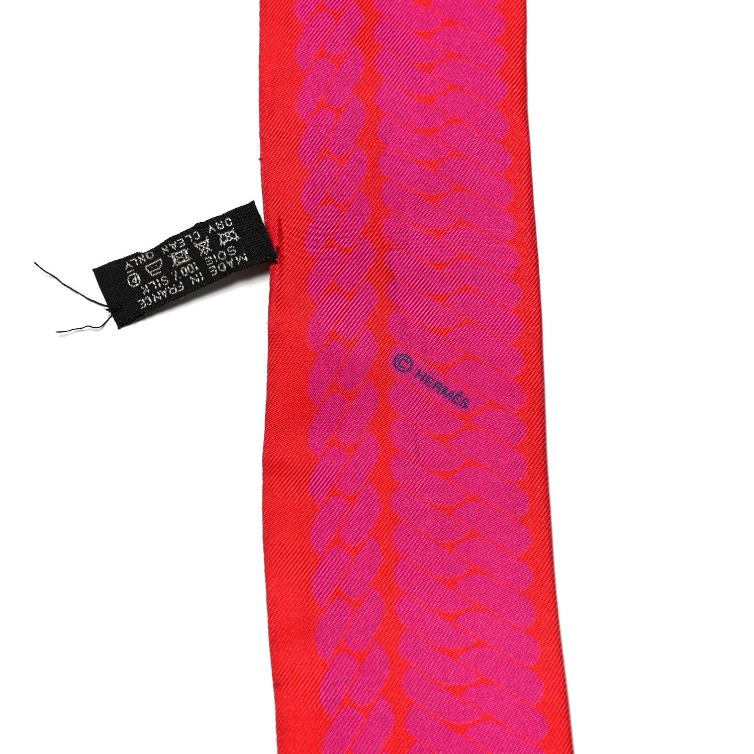 Hermes Silk Clic C'est Noue Twilly Rouge Grenadine Fuchsia 3 of 6
