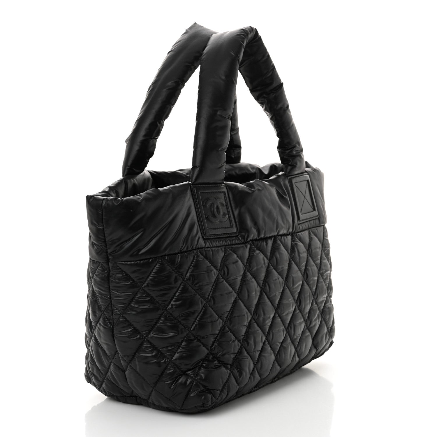 Chanel Nylon Quilted Small Coco Cocoon Tote Black 3 of 10