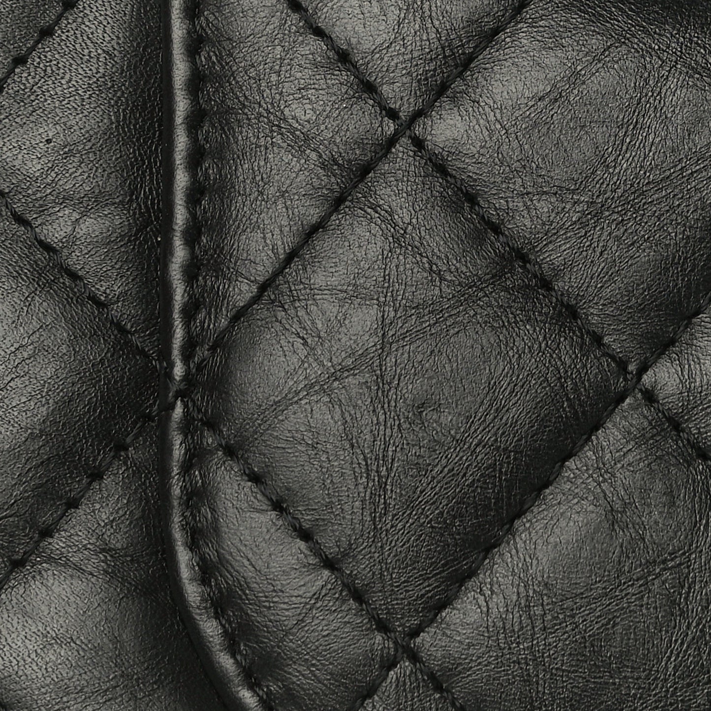 Aged Calfskin Quilted Reissue Wallet On Chain WOC Black