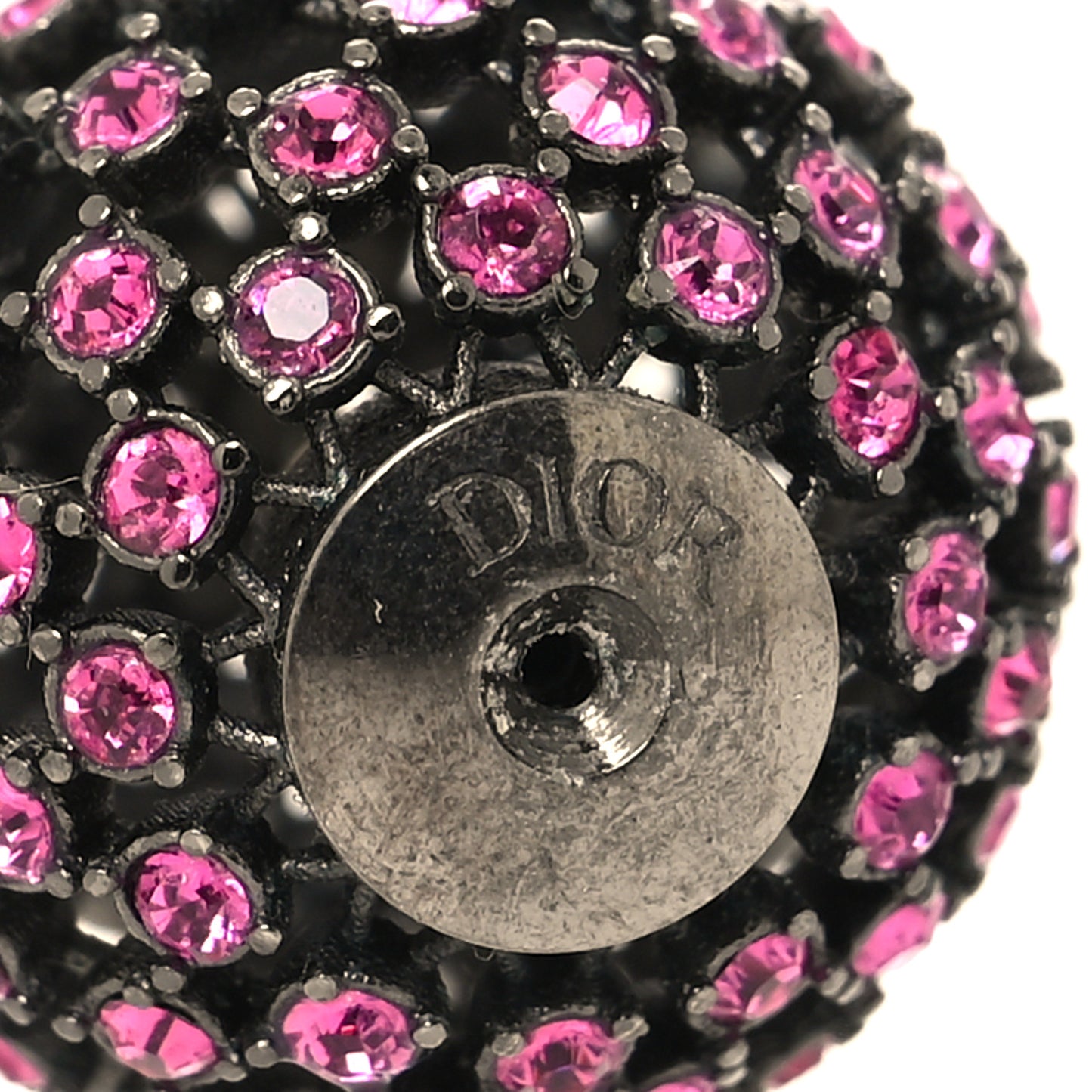Crystal Pearl Mise En Dior Tribales Earrings Black Pink
