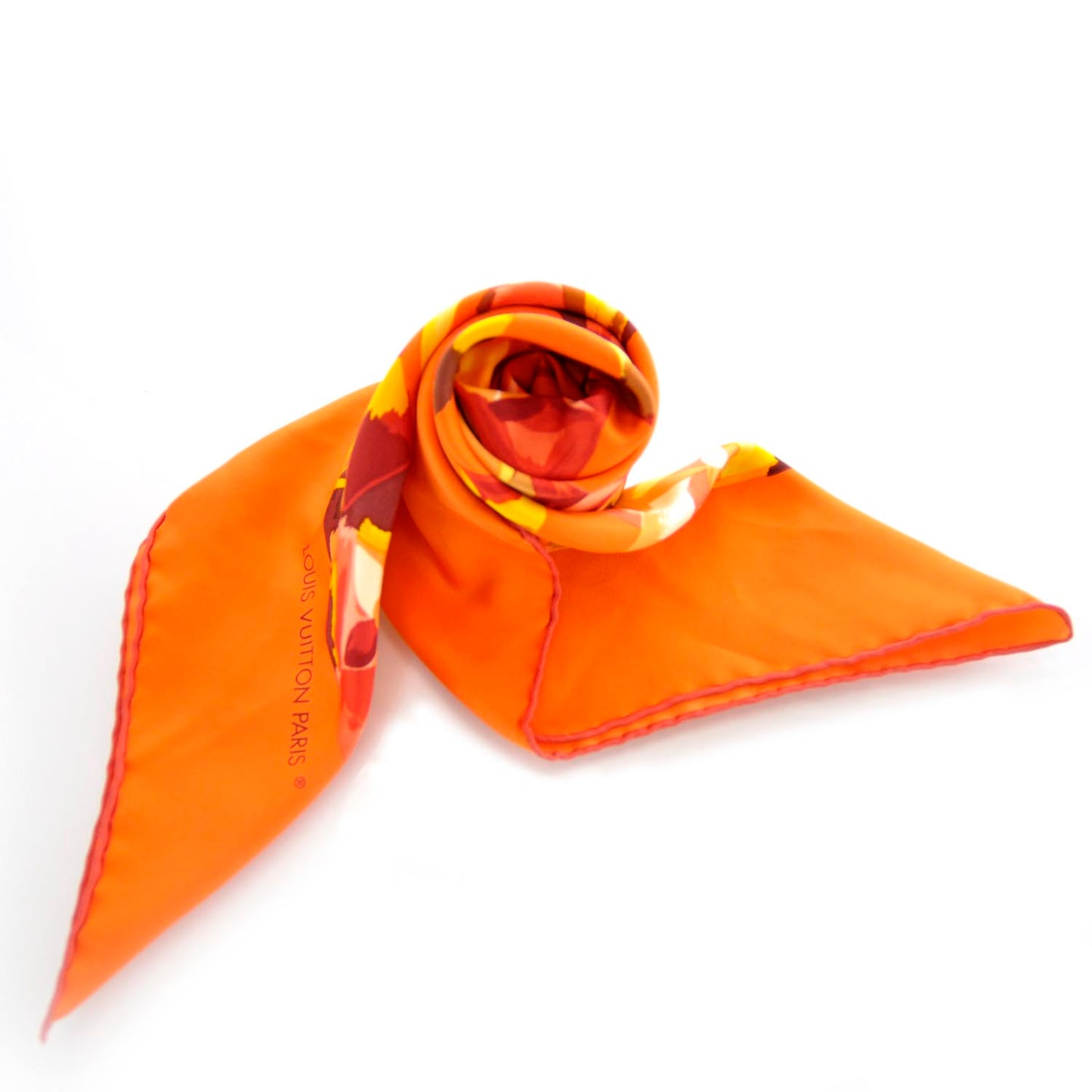 Silk Carre Au Fil De Temps Scarf Orange