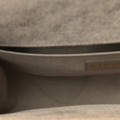 Chanel Iridescent Calfskin Quilted Medium Boy Flap Beige 10 of 11