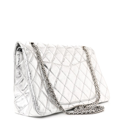 Chanel Metallic Aged Calfskin Quilted 2.55 Reissue 227 Flap Silver 3 of 10