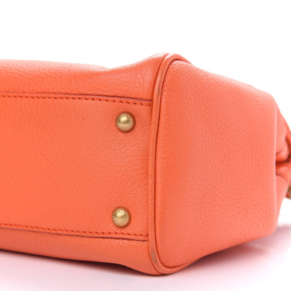 Dolce & Gabbana Grained Deerskin Medium Miss Sicily Satchel Orange 8 of 9