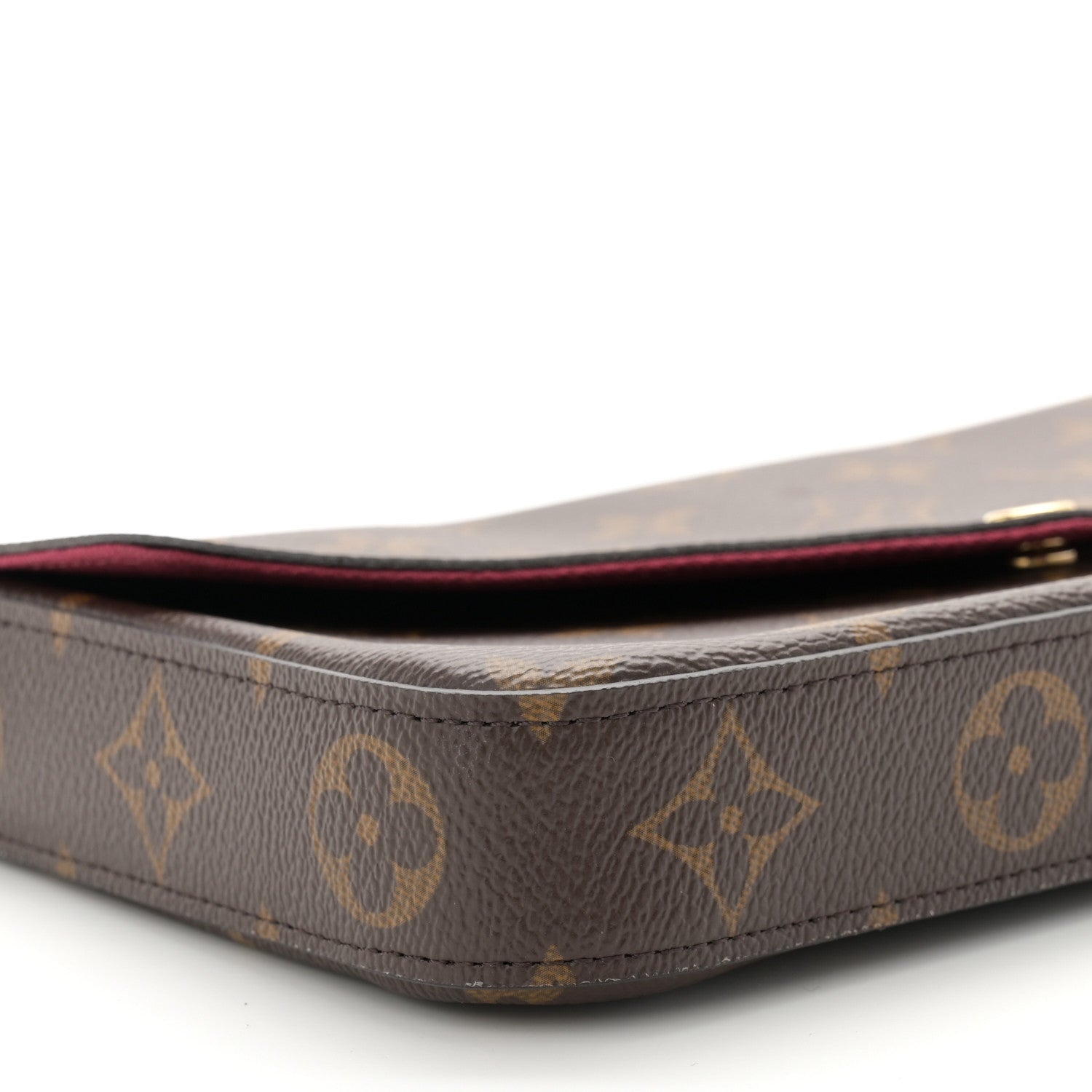 Louis Vuitton Monogram Pochette Felicie Chain Wallet Fuchsia 8 of 10