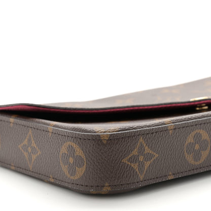 Louis Vuitton Monogram Pochette Felicie Chain Wallet Fuchsia 8 of 10