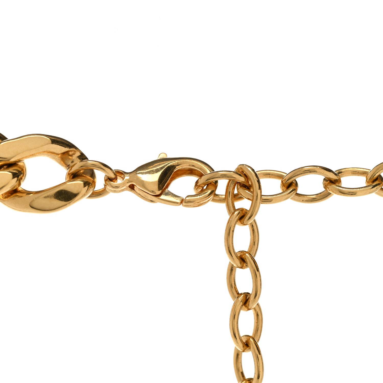 Christian Dior Metal CD Choker Necklace Gold Pink 5 of 5