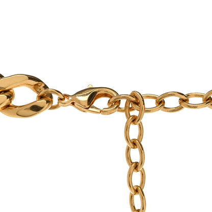 Christian Dior Metal CD Choker Necklace Gold Pink 5 of 5