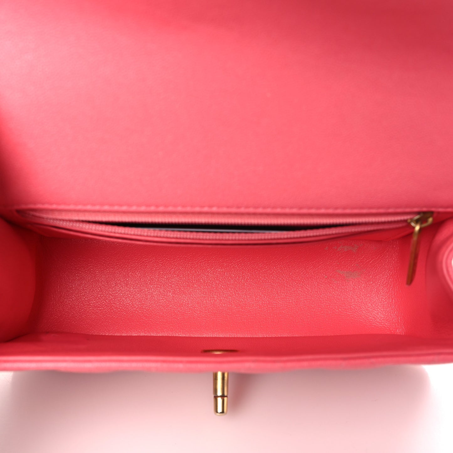 Caviar Quilted Mini Top Handle Rectangular Flap Pink