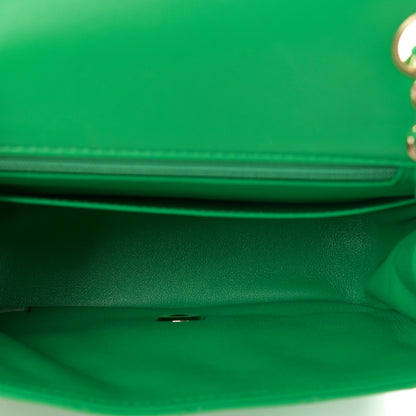 Chanel Lambskin Quilted Mini Square Flap Green 4 of 14