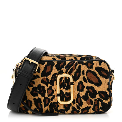 Marc Jacobs Calfskin Fabric Leopard Print The Softshot Bag 1 of 10