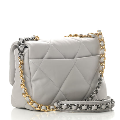 Chanel Goatskin Quilted Medium Chanel 19 Flap Grey 3 of 10