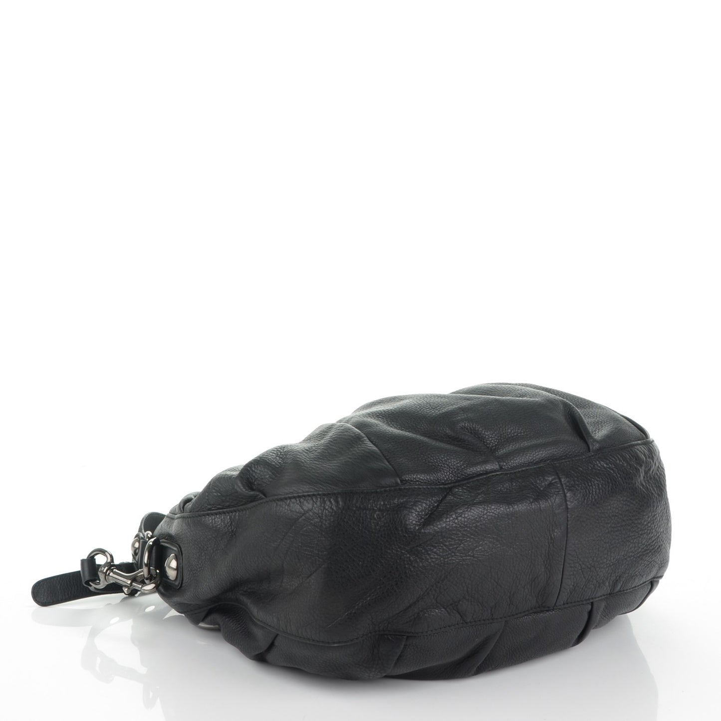 Pebbled Calfskin Icon Bit Shoulder Bag Black