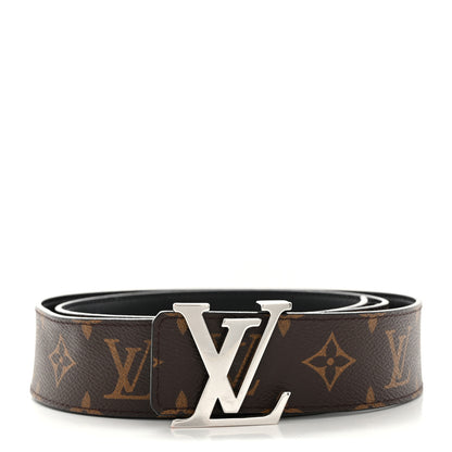 Louis Vuitton Calfskin Monogram 40mm LV Initiales Reversible Belt 95 38 Black 1 of 12