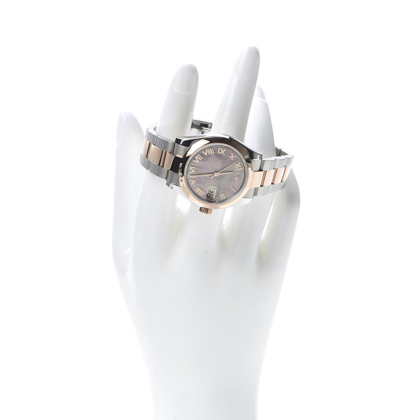Stainless Steel 18K Everose Gold Black Mother of Pearl 31mm Oyster Perpetual Datejust Watch 178241