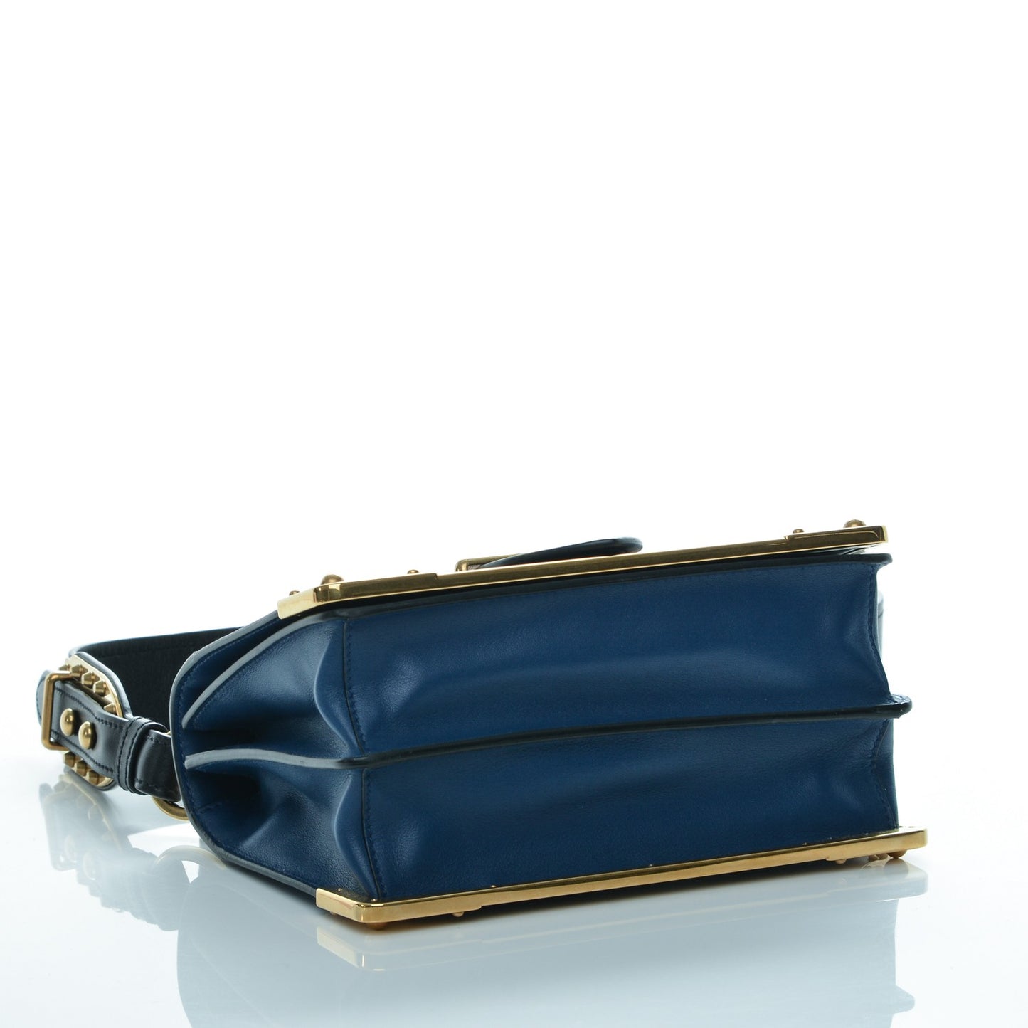 City Calf Saffiano Cahier Bag Bluette Black