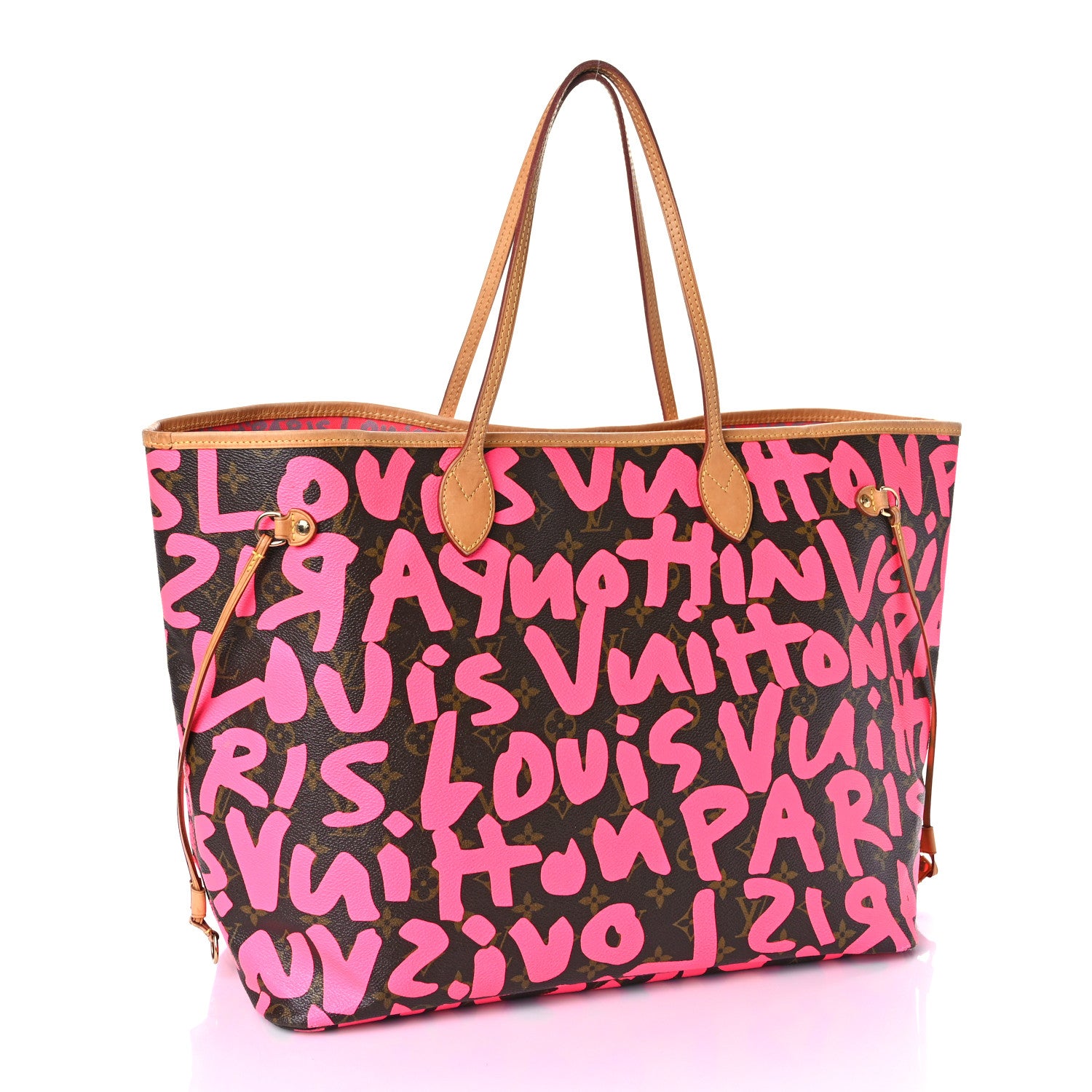 Louis Vuitton Monogram Graffiti Neverfull GM Fuchsia 3 of 9