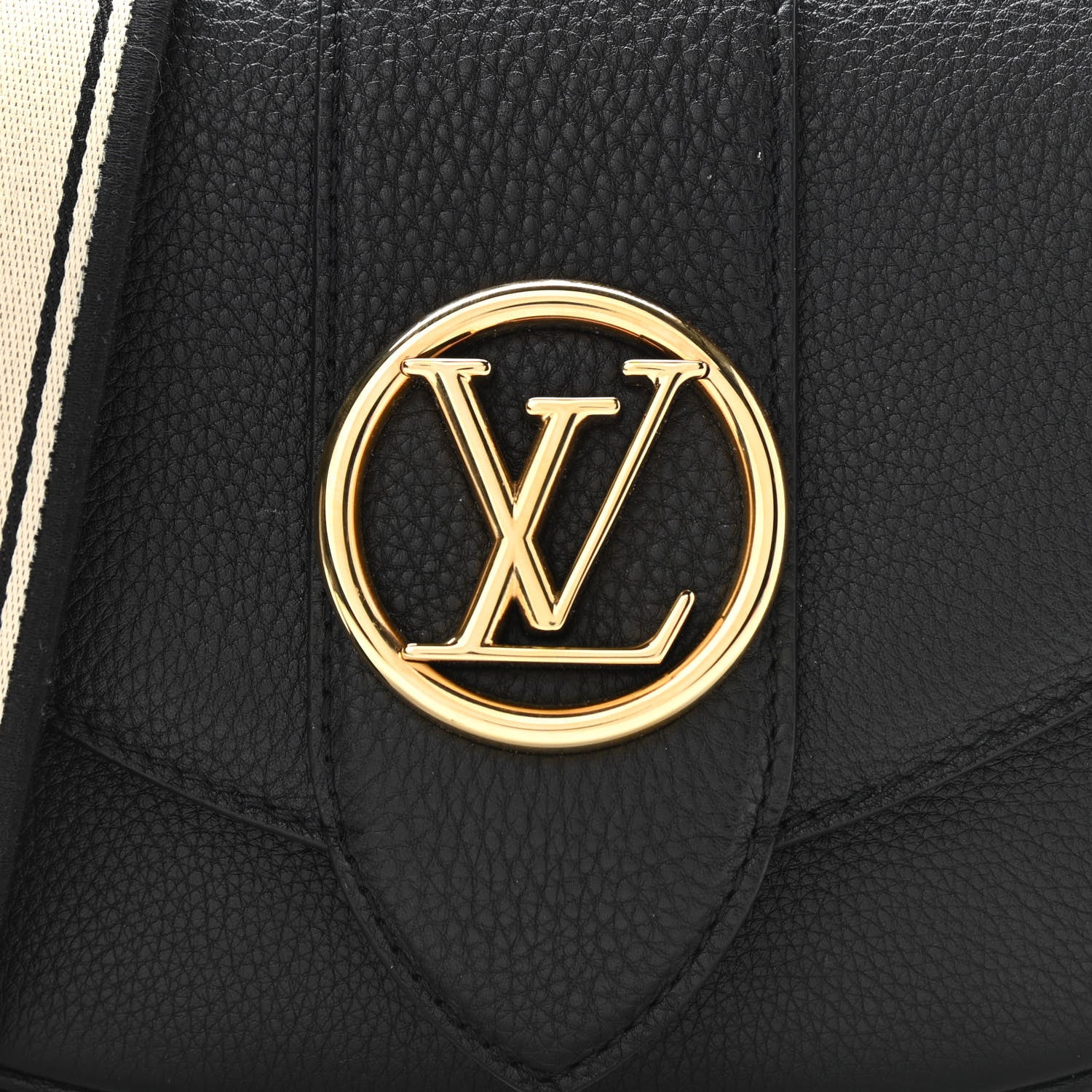 Louis Vuitton Grained Calfskin LV Pont 9 Soft PM Black 7 of 10