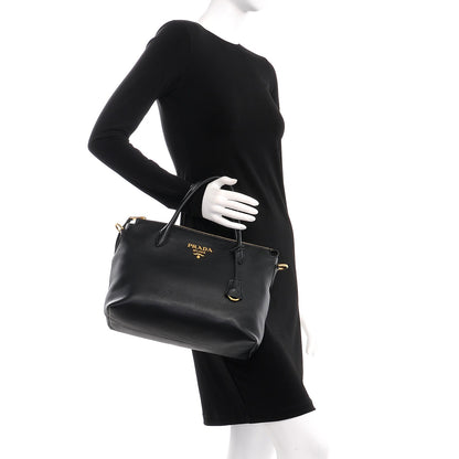 Prada Vitello Daino Shoulder Bag Nero Black 3 of 10