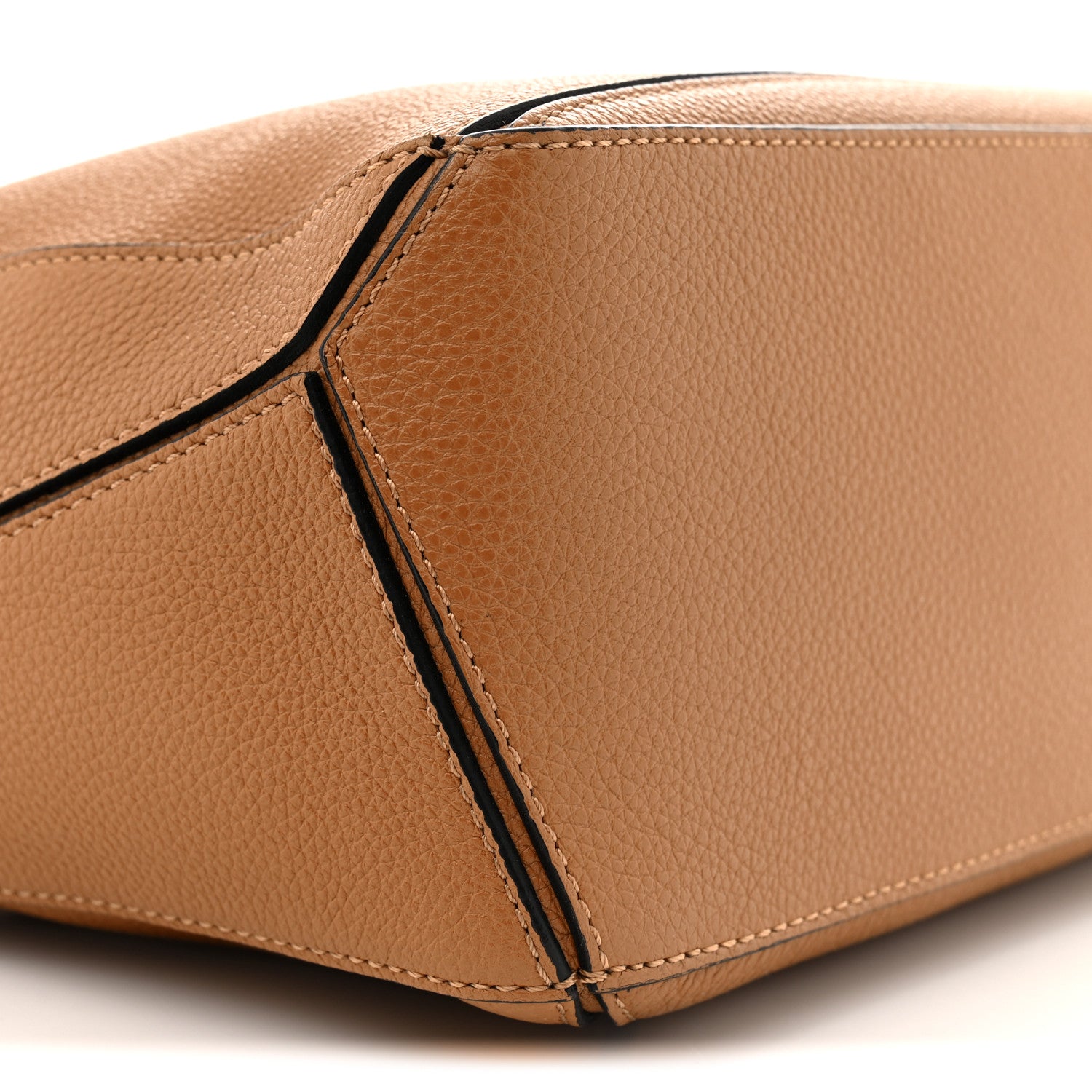 Loewe Grained Calfskin Small Puzzle Bag Tan 9 of 11