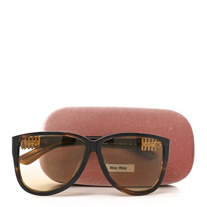 Miu Miu Acetate Oversize Pilot Sunglasses SMUA08S Tortoise 7 of 7