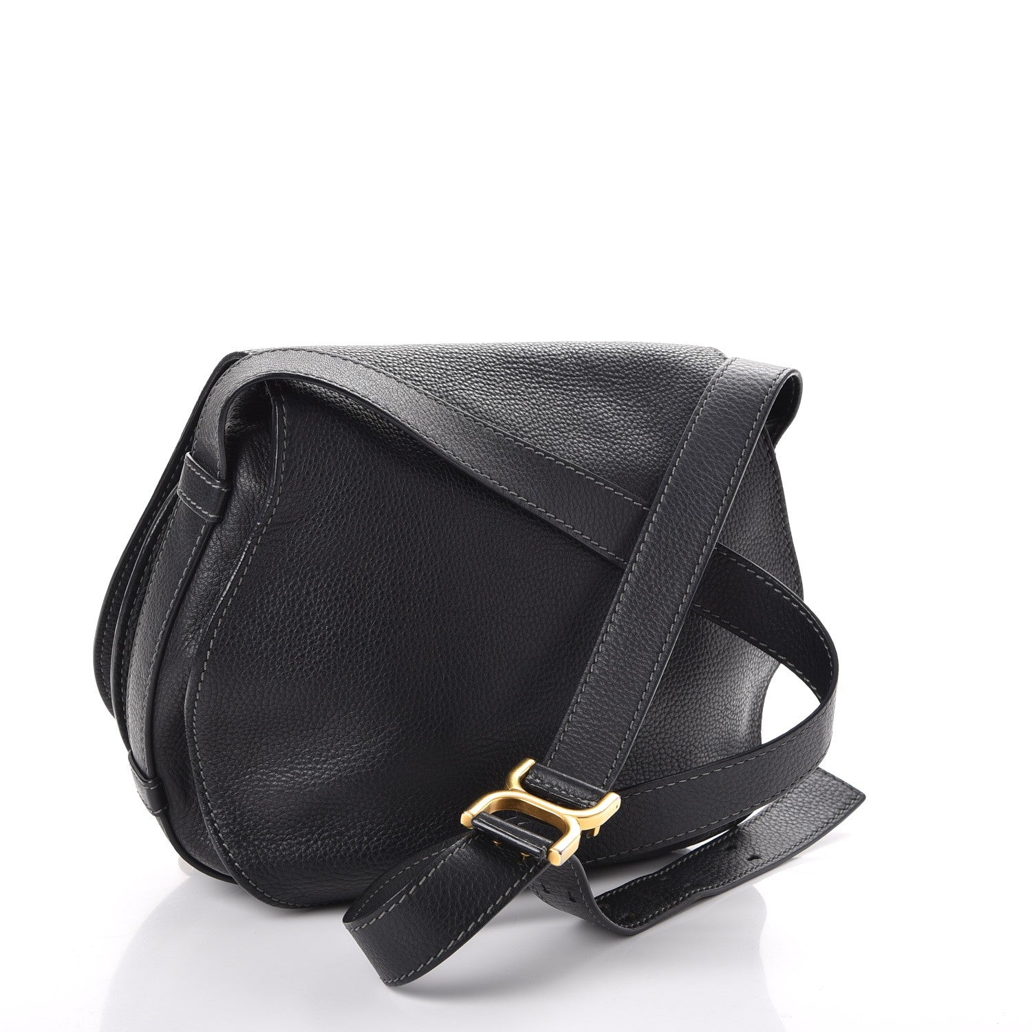 Chloe Calfskin Medium Marcie Round Crossbody Bag Black 3 of 10