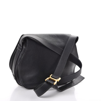 Chloe Calfskin Medium Marcie Round Crossbody Bag Black 3 of 10