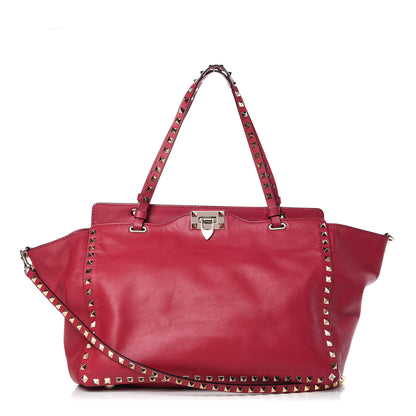 Valentino Garavani Vitello Medium Rockstud Tote Cyclamin 1 of 14
