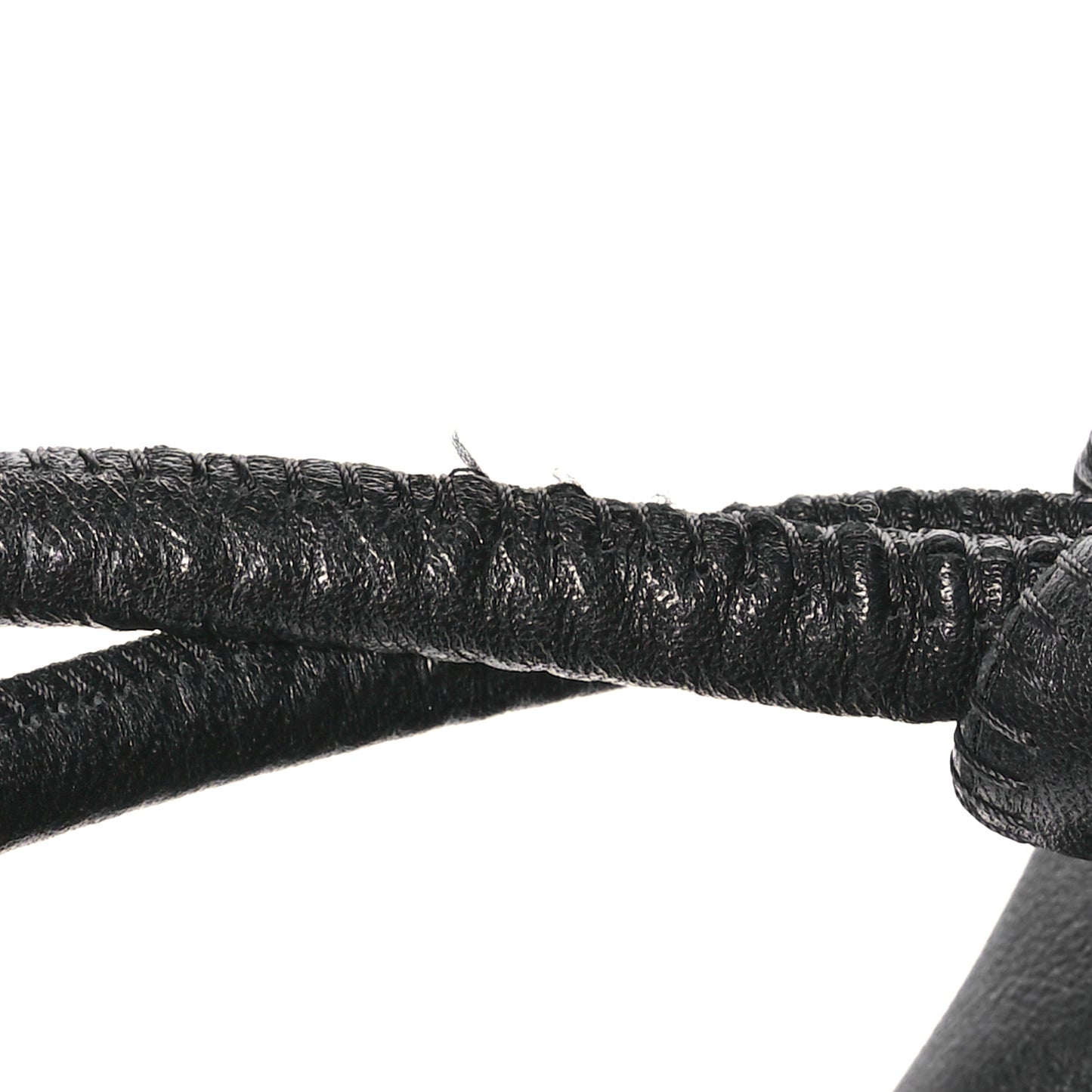 Calfskin Large Drawstring Shoulder Bag Black