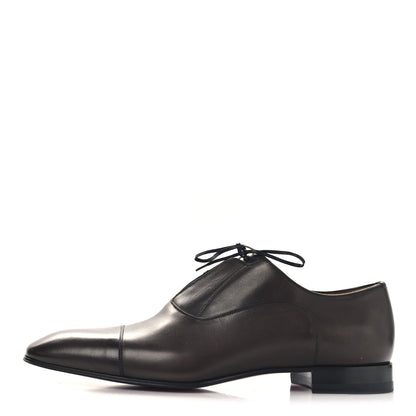 Christian Louboutin Calfskin Mens Greghost Oxfords 43 Brown 1 of 8