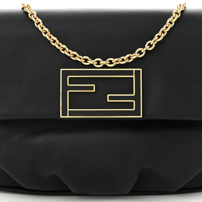 Fendi Vitello Flamingo Fendista Pouchette Crossbody Black 8 of 10