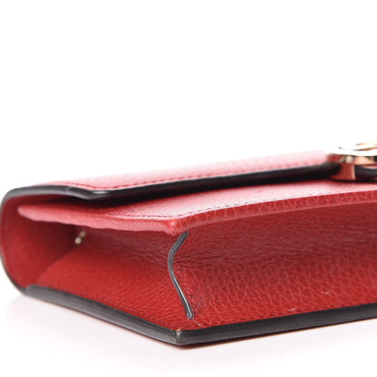 Gucci Dollar Calfskin Interlocking G Chain Wallet Red 6 of 13
